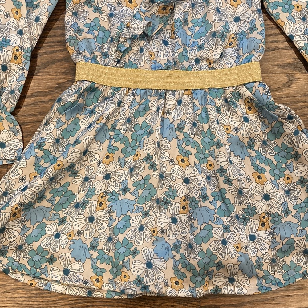 NWT Imoga flower dress with shimmer size 4 - Picture 2 of 6